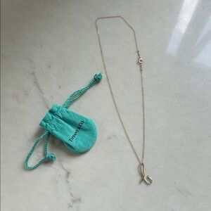 Tiffany & Co. Silver Elsa Peretti B Necklace